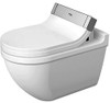 Duravit 2226590092 Toilet wall mounted, Starck 3, white,washd., Durafix2, for SensoWash C White Alpin