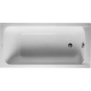 Duravit 700095000000090  Bathtub D-Code 59" x 29 1/2" white, outlet in foot area, US-version, nested as 5-pack (order minimum 5 pieces)