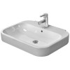 Duravit 2316650030 Happy D.2 Washbasin with overflow, with tap platform, overflow clip chrome included, 25 5/8" Inch, 3 th White Alpin