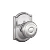 SCHLAGE F170GEO625CAM F170-GEO-CAM Single Dummy Georgian Door Knob with the Decorative Camelot, Polished Chrome