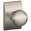SCHLAGE F10ORB619CEN F10-ORB-619-CEN Satin Nickel Passage Orbit Style Knob with Century Rose
