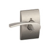 SCHLAGE F170MER619CENLH F170 MER 619 CEN LH Merano Left Hand Decorative Trim Lever, Satin Nickel