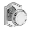 Baldwin PVTRATAR260  Reserve Privacy Traditional with Traditional Arch Rose in Bright Chrome Finish