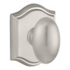 Baldwin PVELLTAR260  Reserve Privacy Ellipse with Traditional Arch Rose in Bright Chrome Finish