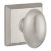 Baldwin ENELLTSR150 Reserve Entry Ellipse Knob and Traditional Square Rose Satin Nickel Finish