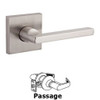 Baldwin PSSQUCRR150  Reserve Passage Square with Contemporary Round Rose in Satin Nickel Finish
