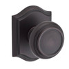 Baldwin PVTRATAR112  Reserve Privacy Traditional with Traditional Arch Rose in Aged Bronze Finish
