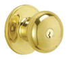 SCHLAGE J54STR605 Dexter by  Stratus Keyed Entry Knob, Bright Brass