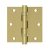Deltana DSB35B4  3.5 x 3.5 in. Square Ball Bearings Hinge, Satin Brass - Solid Brass - 30 Case - Pack of 2.