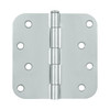 Deltana S44R526 4 in. x 4 in. x 0.63 in. Radius Residential Steel Hinge - Pair (Set of 10) (Chrome)