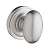 Baldwin HDELLTRR150  Ellipse Half-Dummy Knob with Traditional Round Rose, Satin Nickel