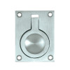 Deltana FRP25U26D  Solid Brass Flush Ring Pull 2-1/2 Inch x 1-7/8 Inch Brushed Chrome