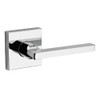 Baldwin PVSQUCRR260  Reserve Privacy Square with Contemporary Round Rose in Bright Chrome Finish
