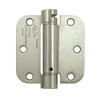 Deltana DSH35R515  Single Action 3-1/2 Inch x 3-1/2 Inch Steel Spring Hinge with 5/8 Inch Radius Corners Satin Nickel.