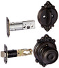 SCHLAGE F59GEO716BRK Lock Company Aged Bronze Georgian Interior Pack Knob Set with Single Cylinder Deadbolt and Decorative Brookshire Rose.