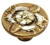 SCHAUB 954K-AB Knob 1-1/2" Diameter Antique Brass/Penshell/Mother of Pearl