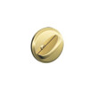 SCHLAGE B81505  Polished Brass B-Series Single Sided Residential Deadbolt with Thumbturn and Outside Trim Plate from the B-Series.