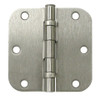 Deltana S35R5BB15  Residential Ball Bearing 3-1/2 Inch x 3-1/2 Inch Steel Hinge with 5/8 Inch Radius Corners Satin Nickel