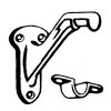 IVES 059B26 059B Solid Brass Handrail Bracket with Base Size 2 15/16" x 1 1/2" and Base, Polished Chrome