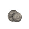 SCHLAGE F10GEO621 F10-GEO Georgian Passage Door Knob Set, Distressed Nickel.