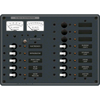BLUE SEA SYSTEMS BS-8068 BLUE SEA SYSTEMS (1404) - DC Distribution Panel, MFG# , Ten 15 Amp breakers w/ white t
