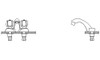 Delta 21C149 Commercial 21C Two Handle Centerset Bathroom Faucet - Less Pop-Up 150453
