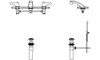 Delta 23C653 Commercial 23C6 Two Handle Widespread Bathroom Faucet with Gooseneck Spout - Less Pop-Up 146887