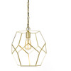 AF LIGHTING 9133-1P Brushed Gold Bellini One Light Pendant,