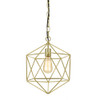 AF LIGHTING 9129-1H Brushed Gold Bellini One-Light Chandelier,