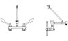 Delta 28C2385 Commercial 28C2 Two Handle 8"" Wall Mount Service Sink Faucet 145239