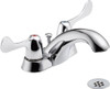 Delta 2529LF-HDF Commercial Classic Two Handle Centerset Bathroom Faucet, Chrome