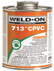 IPS CORPORATION 451174 Weld-On 1/2 Pint 713 Regular Body CPVC Cement, Orange , 1-Pack.