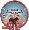 FLEXON 701010C  3/4-Inch x 50-Foot Heavy Duty Premium Farm & Ranch Rubber Garden Hose