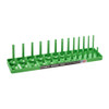 Hansen Global HNE3803 Hansen 3/8" Drive Standard Regular & Deep Socket Holder - Green.