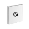 TRIP LEVER HANDLE (W/SPUD AND MOUNTING NUT, LEFT HAND) - POLISHED CHROME