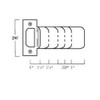 Don-Jo ETS102605 ETS 102 18 Gauge Extended Lip Strike, Polished Brass Finish, 2" Width x 2-3/4" Height (Pack of 10)