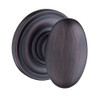 Baldwin PVELLTRR112 .6L.DS Ellipse Privacy Knob with Traditional Round Rose, Venetian Bronze.