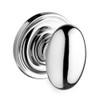 Baldwin PVELLTRR260 Privacy Ellipse Knob with Traditional Round Rose in Polished Chrome Finish, Pack Of 2 884011503503 .