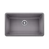 Blanco 442536  Granite Kitchen Sink Precis 18-In X 30-In Metallic Gray