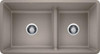 Blanco 442522  Precis Granite 0-Hole Undermount Double Bowl Kitchen Sink 25" L x 22" W x 9.25" H Truffle/Brown