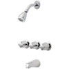 Pfister LG01-3210 01 Series Three Handle Tub And Shower Chrome LG013210