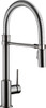 Delta 9659-KS-DST Faucet Trinsic Pro Single-Handle Spring Spout Kitchen Sink Faucet with Pull Down Sprayer and Magnetic Docking Spray Head, Black Stainless