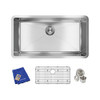 Elkay EFRU311610TC Crosstown 16 Gauge Stainless Steel 32-1/2" x 18" x 10" Single Bowl Undermount Sink Kit 121710