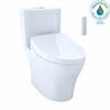 Toto MW4463056CEMG#01  WASHLET+ Aquia IV Two-Piece Elongated Dual Flush 1.28 and 0.8 GPF Toiletwith S550e Electric Bidet Seat, Cotton White