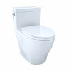 Toto MS626124CEFG#01  Aimes WASHLET Elongated 1.28 GPF Universal Height Skirted CeFiONtect, White-MS626124CEFG One-Piece Toilet, Cotton White