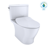 Toto MS442234CUFG#01 Nexus 1G Two-Piece Elongated 1.0 Gpf Universal Height Toilet With Cefiontect And Ss234 Softclose Seat, Washlet+ Ready, Cotton White MS442234CUFG01