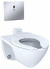 Toto CT708UV#01  Elongated 1.0 GPF Wall-Mounted Flushometer Toilet Bowl with Back Spud, Cotton White-CT708UV