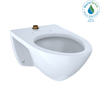 Toto CT708UG#01  White-CT708UG Elongated 1.0 GPF Wall-Mounted Flushometer Toilet Bowl with Top Spud and CeFiONtect, Cotton White