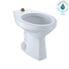 Toto CT705ULN#01  Elongated 1.0 GPF Floor-Mounted Flushometer ADA Compliant Toilet Bowl with Top Spud, Cotton White-CT705ULN