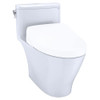 Toto CST642CEFGAT40#01 Nexus One-Piece Elongated 1.28 Gpf Washlet+ And Auto Flush Ready Universal Height Toilet With Cefiontect, Cotton White CST642CEFGAT4001